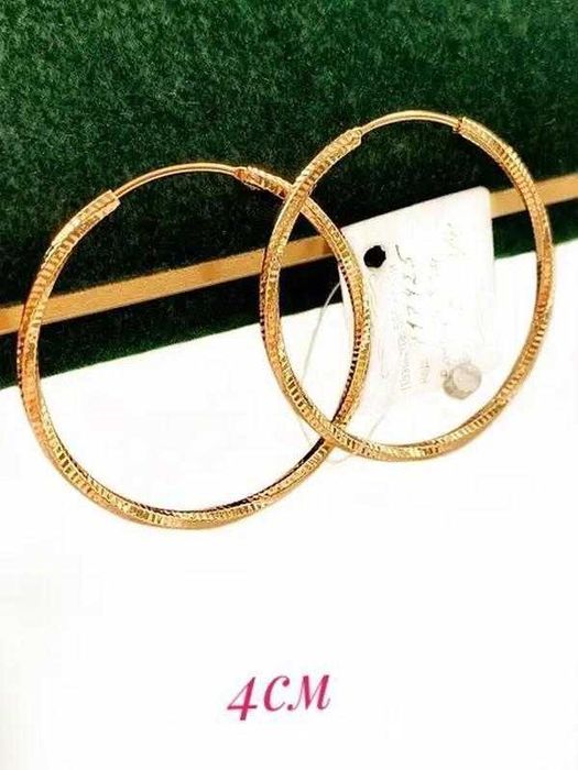 Позолоченные Серьги-Кольца (Разные Модели), Сережки-Кольца. Позолота