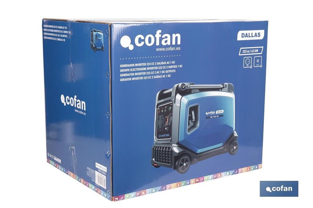 Gerador a Gasolina Inverter, modelo Dallas Novo Embalado