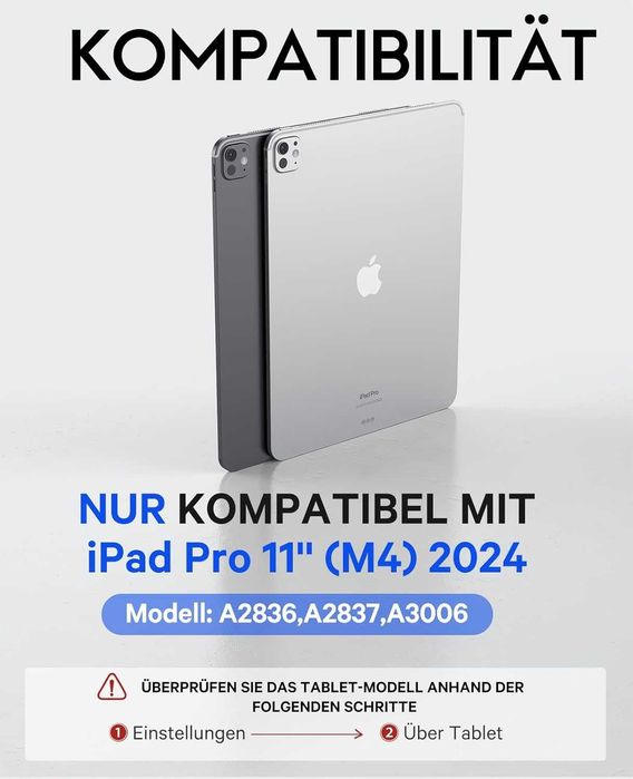 Magnetyczne Etui Podświetlana Klawiatura Magic Ipad Pro 11 M4 2024