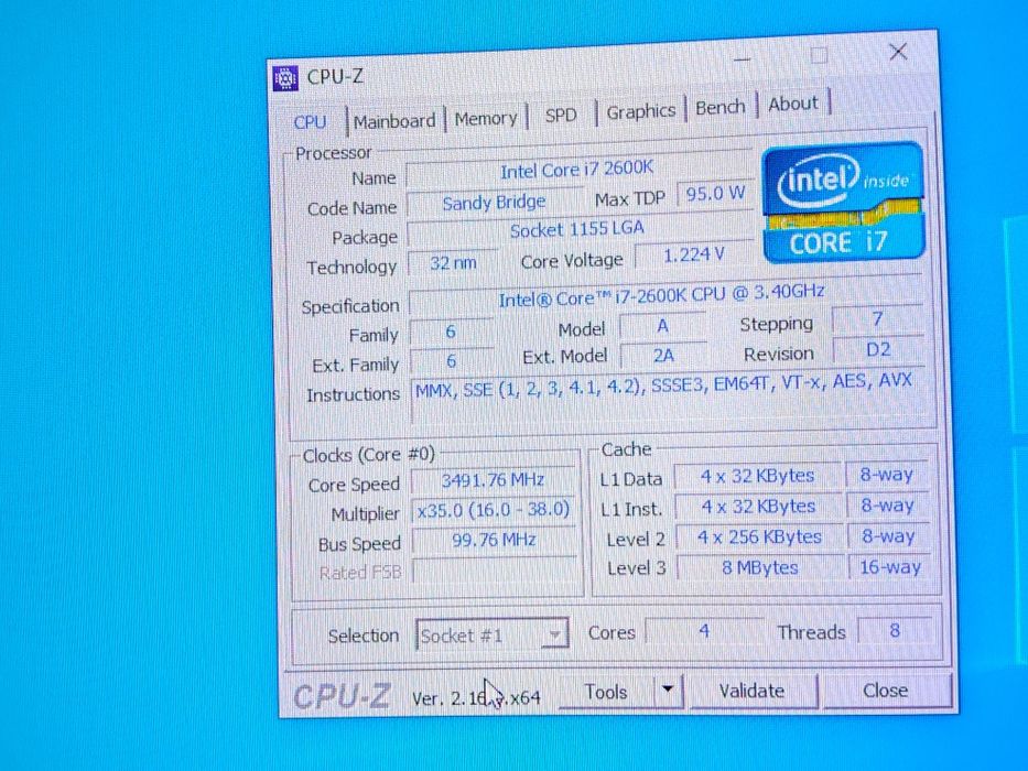 ПК в сборе i7 2700k 8gb 60GB SSD GTX 1080 WIFI6AX