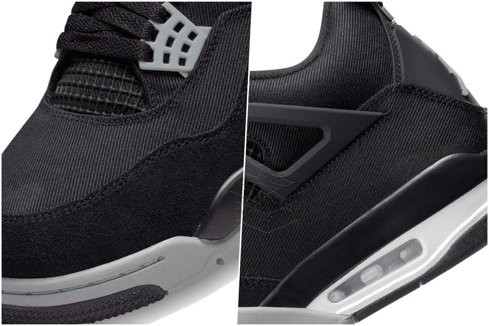 Nike AIR JORDAN 4 Black Canvas – Buty | DH7138–006