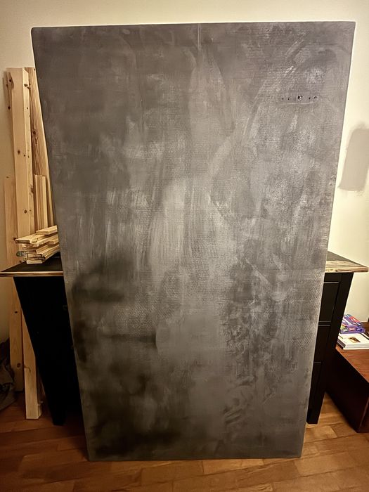 Cabeceira de cama em veludo cinza