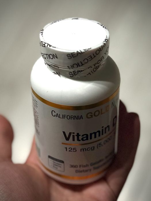 Witamina D3, 125 μg (5000), 360 miękkich kapsułek z żelatyny rybnej