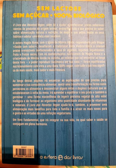 Livro das Receitas Vegan de Magda Roma Nutricionista