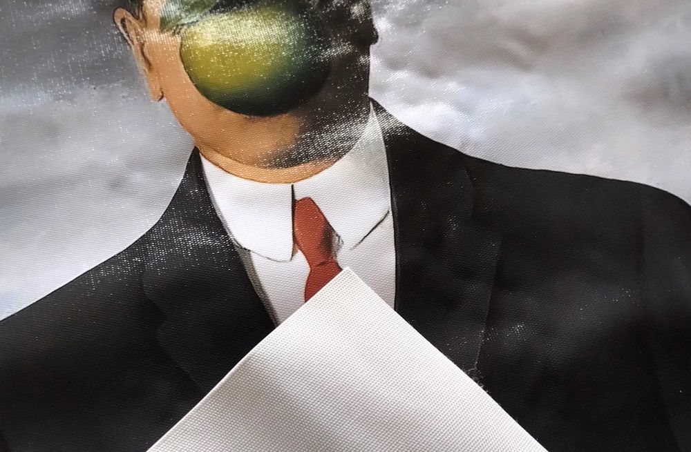 Tela Grande René Magritte-Filho do Homem,1964 60X40Cm