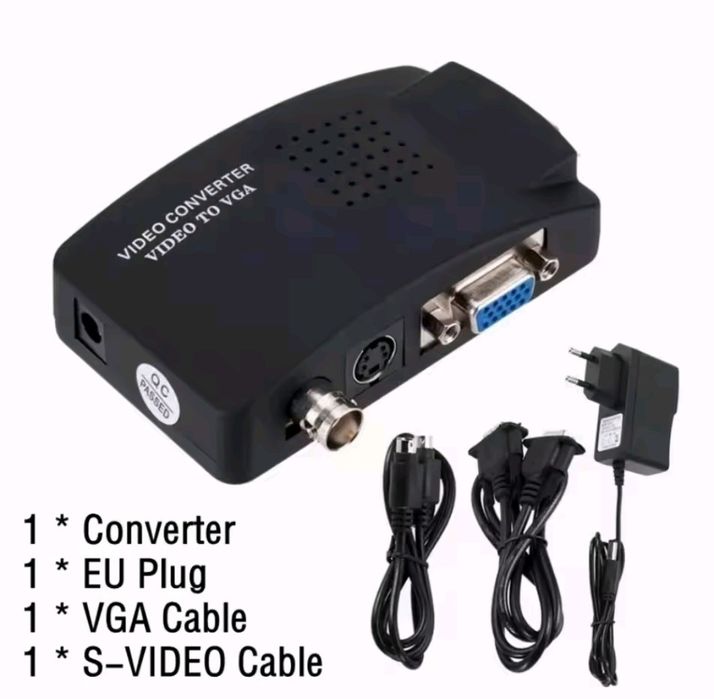 Konwerter AV BNC S-VIDEO -> VGA