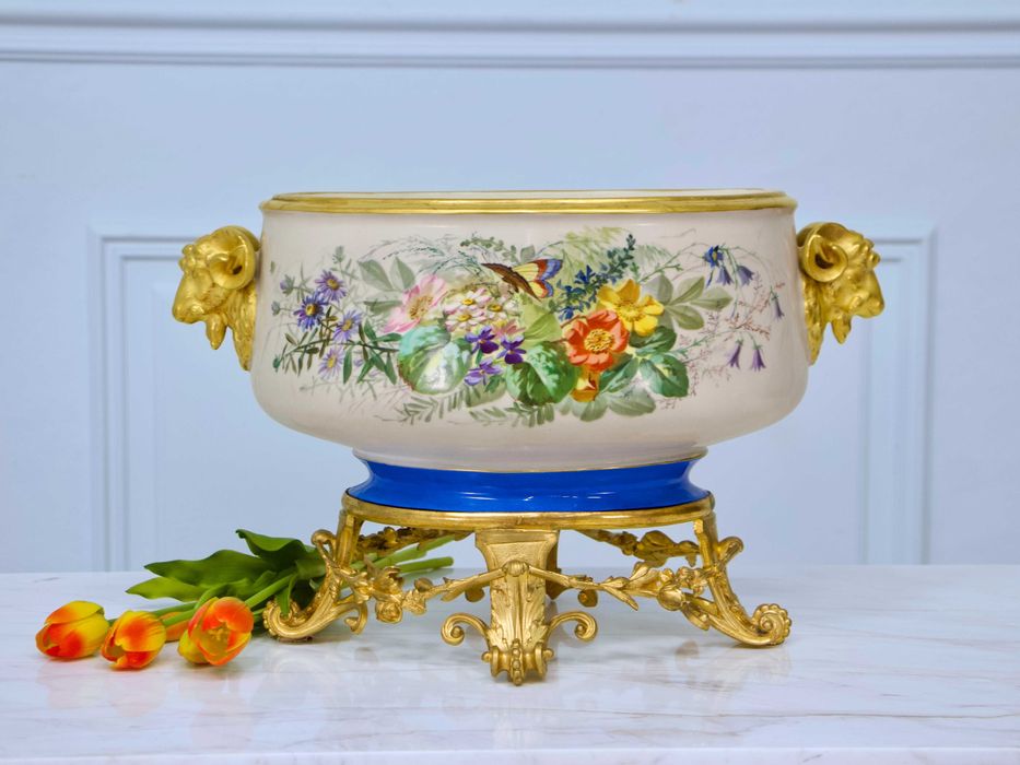 Антикварна ваза, антикварне кашпо для квітів, вазон, горшик для квітів