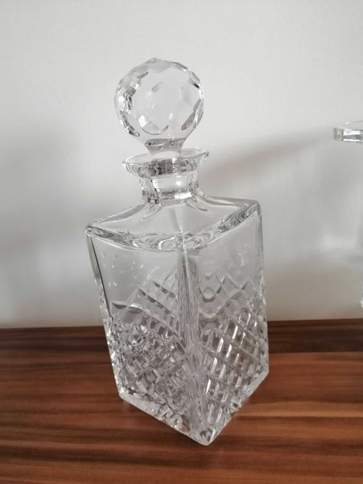 conjunto whisky garrafa e baldes gelo cristal novo