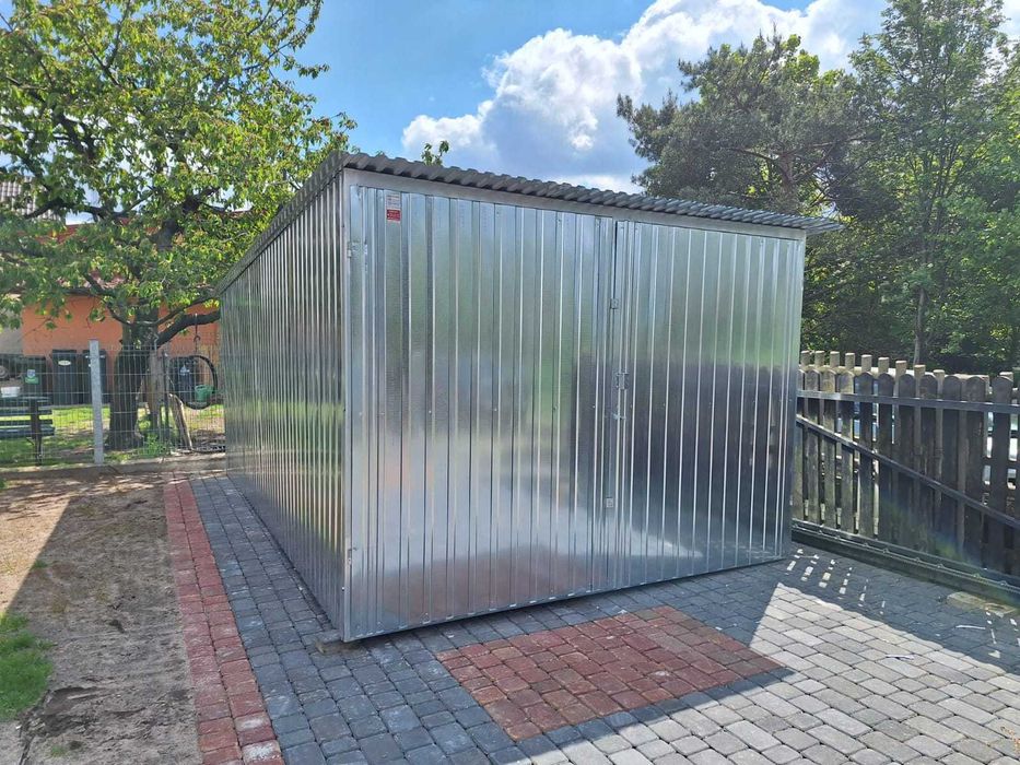 Garaż blaszany 3x5 m Ocynkowany Garaż Blaszak Wzmocniony Garaże blaszane 3x5 3x6 4x5 4x6 6x5 6x6 PRODUCENT