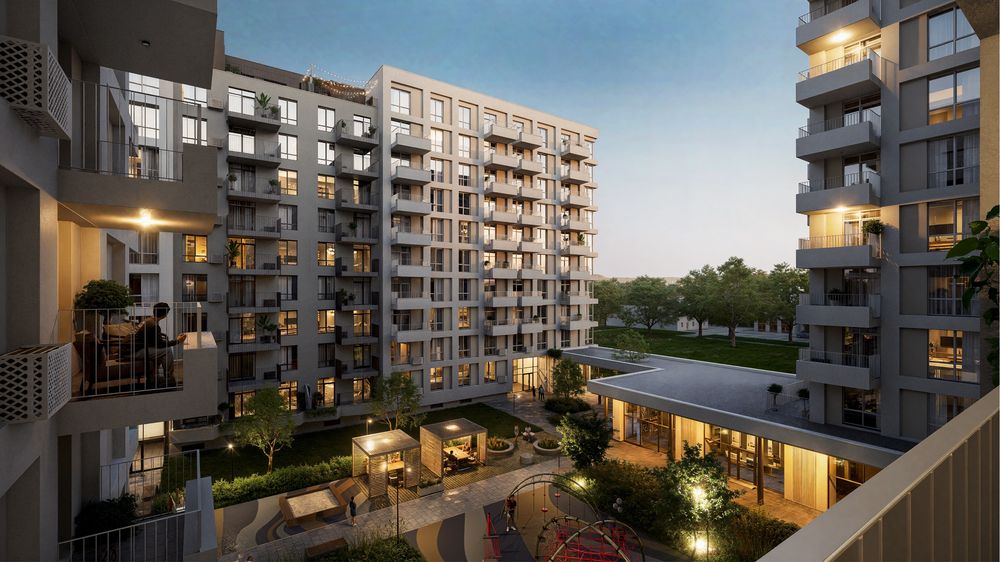 2к квартира з терасою 61,77 м². Поруч біля парку. ЖК Джем Сімейний