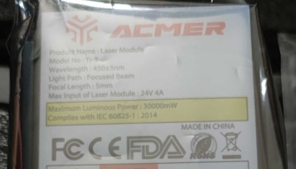 Máquina de Gravação e Corte a Laser - ACMER P2 (30W) - Nova na Caixa + Tenda de Proteção