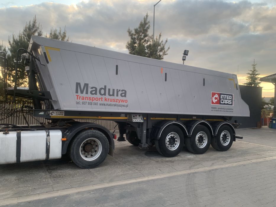 Naczepa wywrotka Feber Intercars osie Mercedes 29 m3