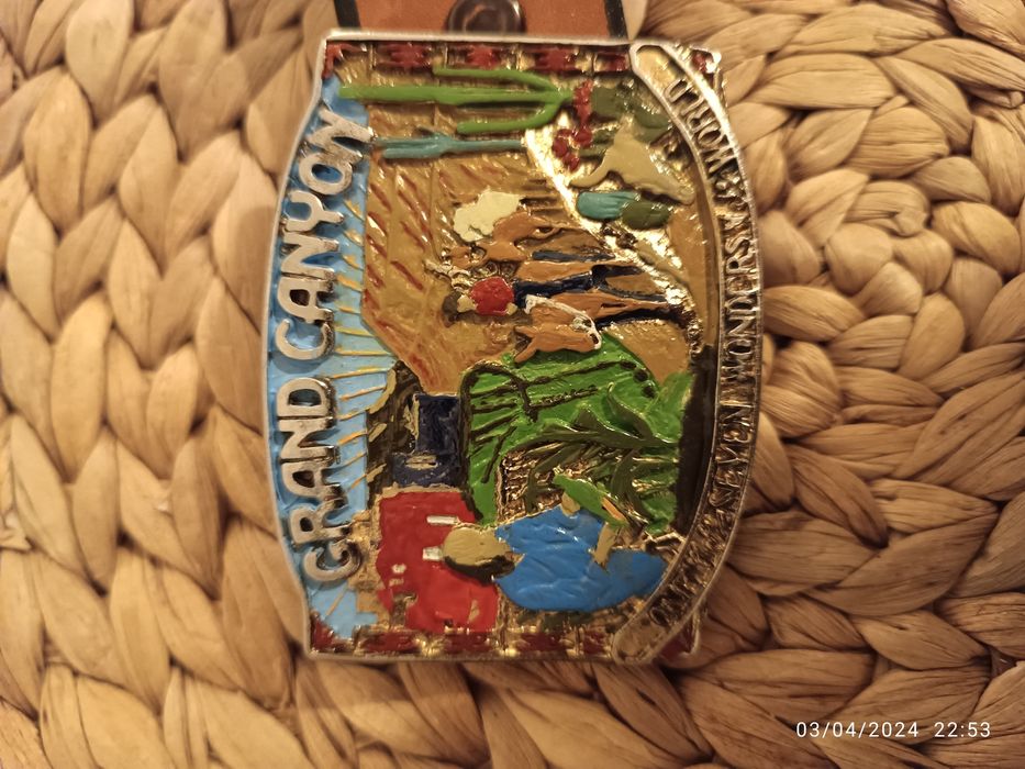 Cinto Mexicano em pele com fivela do Gran Canyon - 120cm