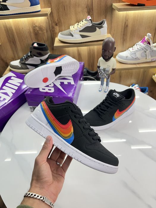Кросівки Nike Sb Dunk Low “Polaroid” Black / Rainbow