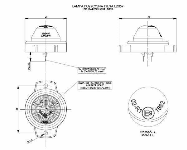 Lampa obrysowa - LD 359