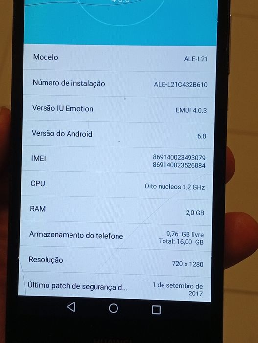 Huawei P8 lite desbloqueado