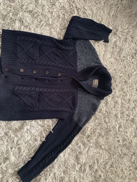 Granatowy meski sweter welniany North Coast r.XXL