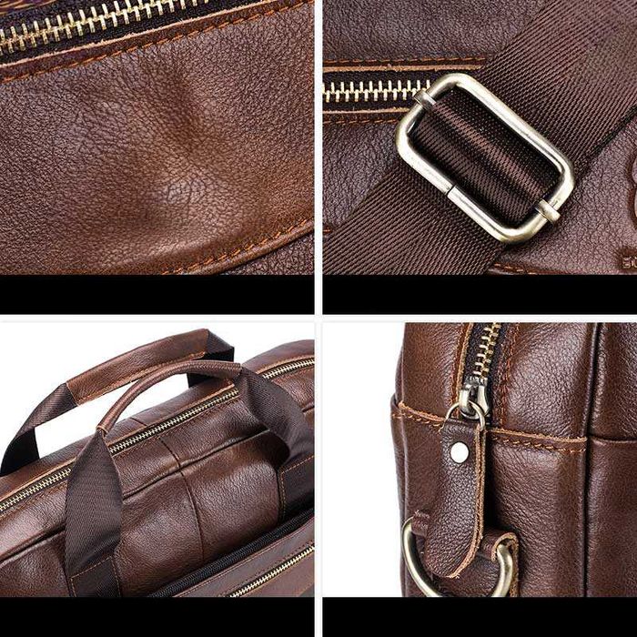 Klasyczna Skórzana Torba Teczka Biznesowa SKÓRA NATURALNA