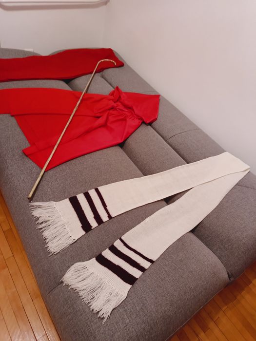 Strój Świętego Mikołaja, zestaw dziewięciu elementów