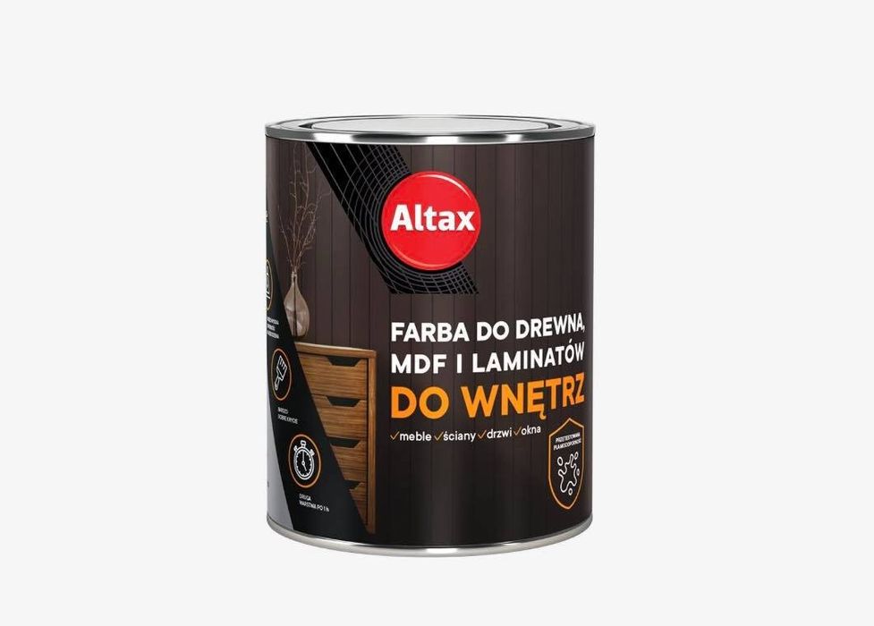 ALTAX Farba Renowacyjna do Drewna MDF Laminatów 0,75l BRĄZ