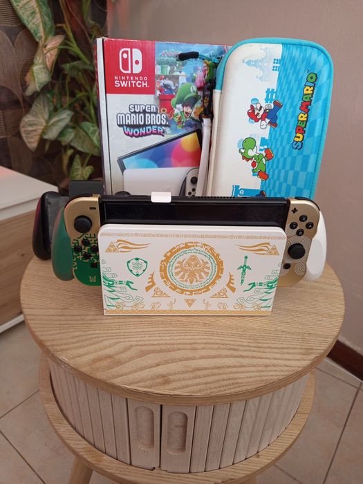 Nintendo Switch Oled com case transporte