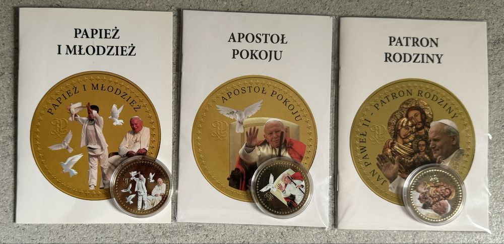 Monety 9+1 szt. z kolekcji Święty Jan Paweł II