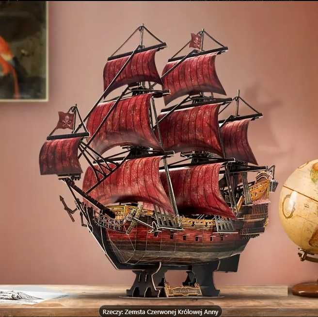 Kartonowy Model - Laserowa Czerwona Królowa Anne's Revenge