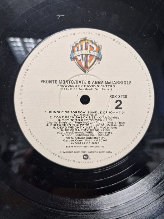 Kate & Anna McGarrigle – Pronto-Monto winyl 1978 USA
Winyl LP – Warner
