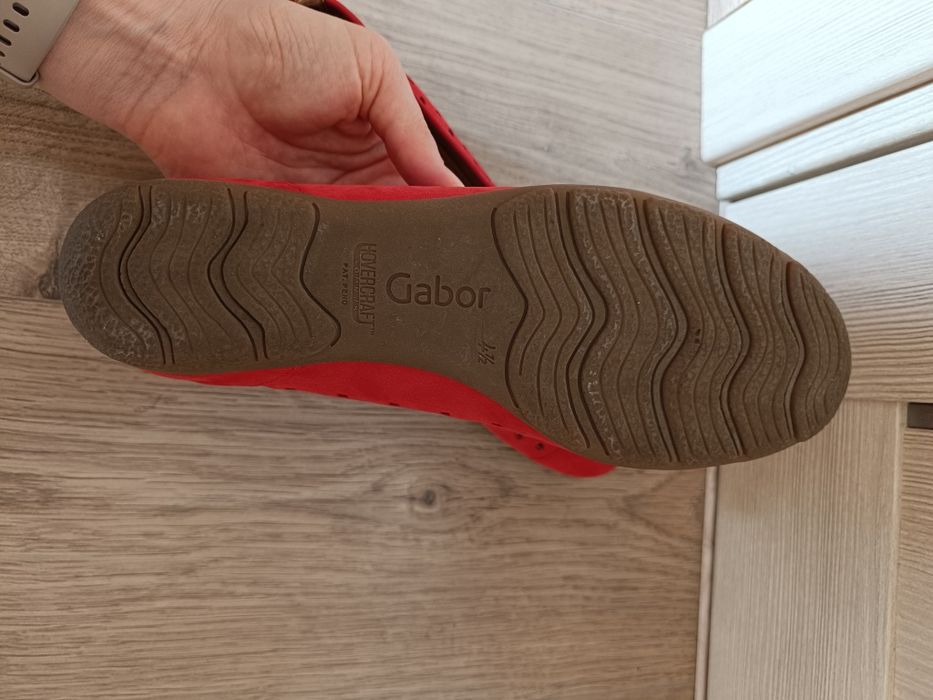 Продам красные балетки Gabor натуральная кожа
