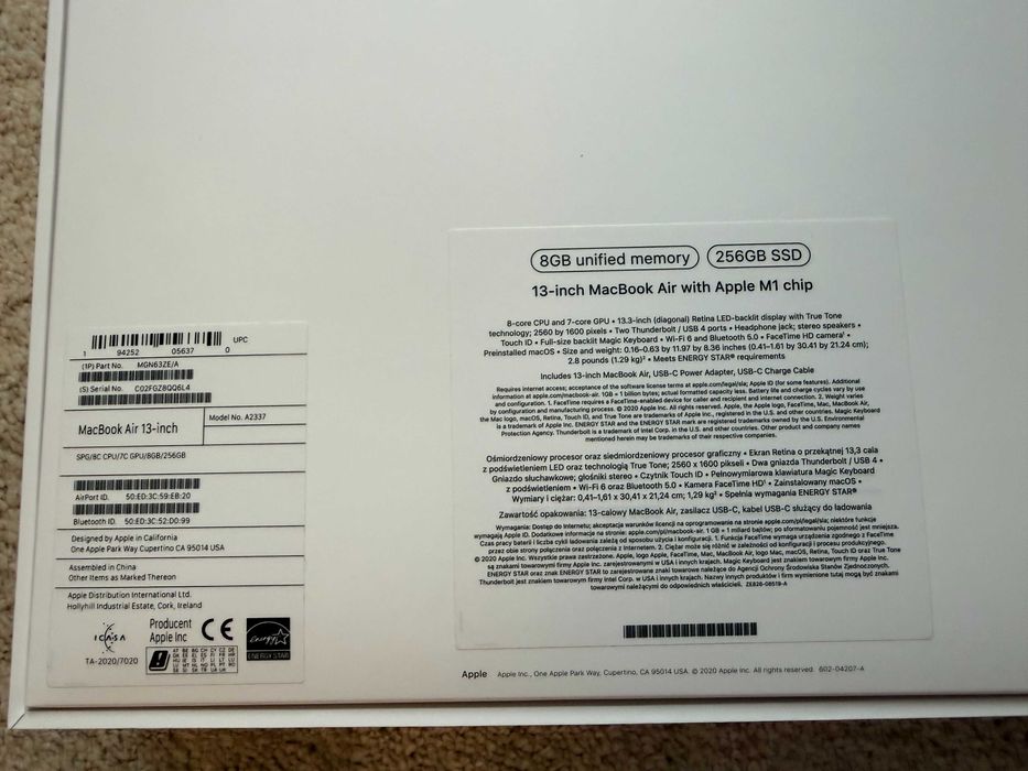 MacBook Air A1 / komplet /super stan !