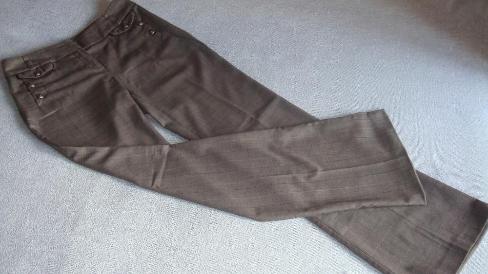 Brązowe eleganckie spodnie Orsay