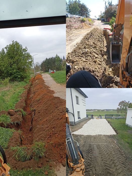 Kopanie i czyszczenie stawów, wyburzenia, korytowanie dróg