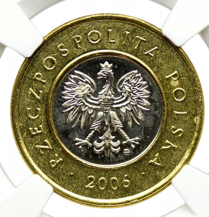 2 złote 2006 ngc ms66 rzadki rocznik Wspaniała