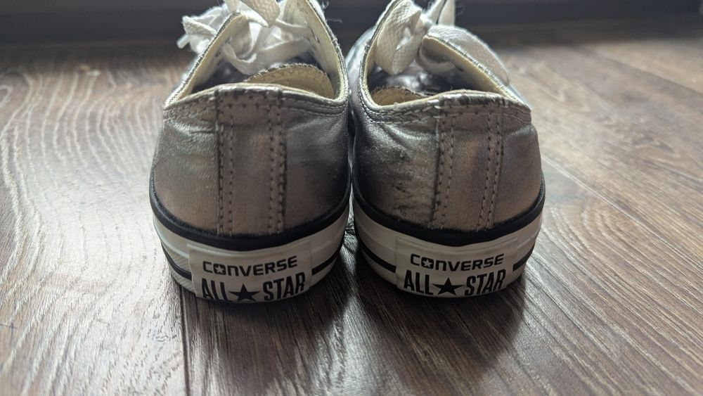 Trampki Converse 37 srebrne metaliczne All Star