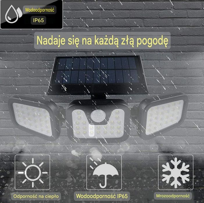Lampa Solarna 74LED 800 Lumen