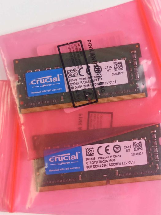 Nowe Crucial 2x8GB = 16GB Ram DDR4 SO-DIMM 2666Mhz, CL19, CT8G4SFRA266