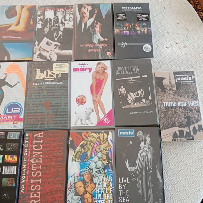 Vhs Metallica, Oásis, The Cure, U2 etc
