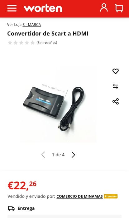 Vende-se Convertidor de Scart a HDMI.