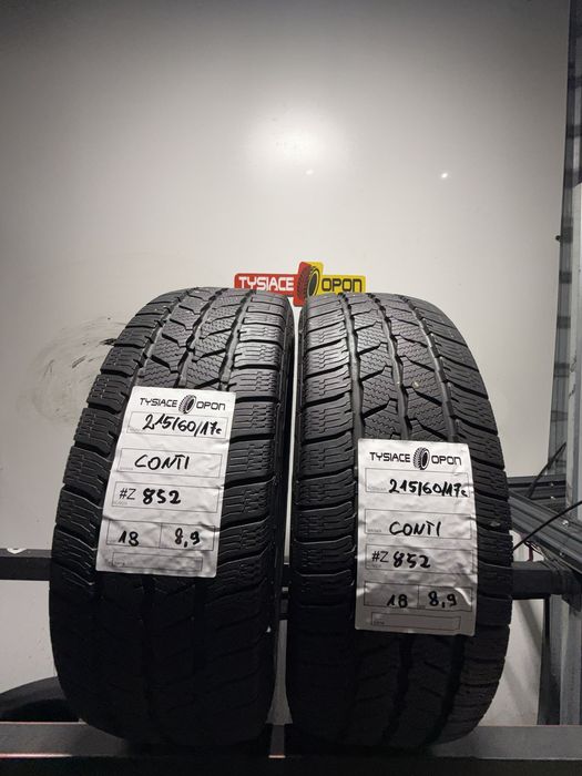 2x Continental ContiVanContact Winter 215/60 R17C zimowe 8.9mm DOT 1618