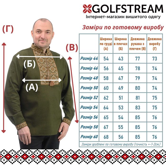 Мужская вышиванка (чоловіча вишита сорочка)