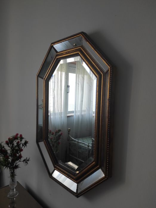Espelho vintage hectagonal