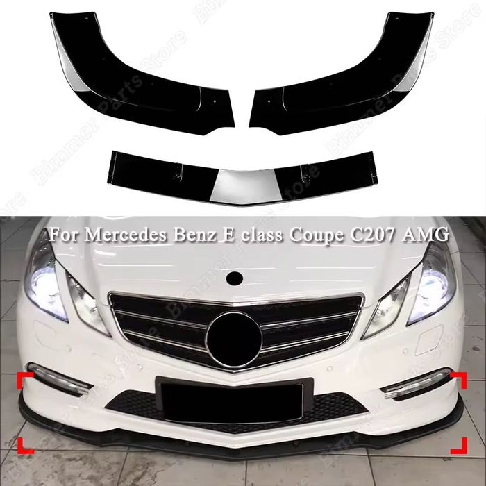 Губа на передний бампер Mercedes C207 накладка на бампер мерседес 207