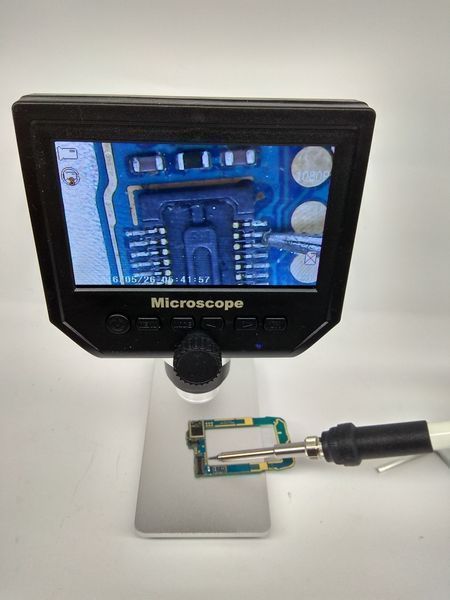 Микроскоп G600 4.3" lcd запись портативный  USB выход для пайки