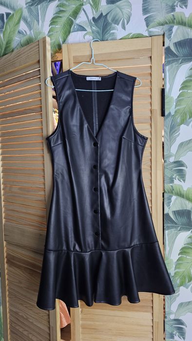 Сукня сарафан екошкіра кожзам плаття М розмір 36-38