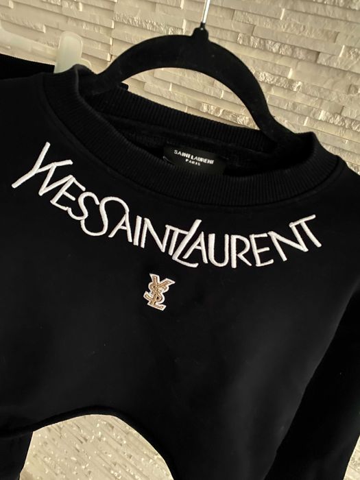 YSL piękny set dres cropp bluza spodnie wysoki stan