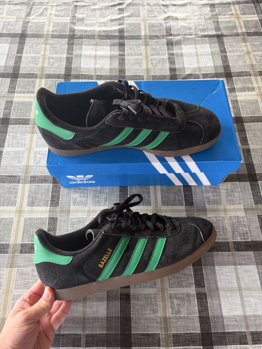 buty adidas gazelle czarne zielone  rozmiar 44 2/3