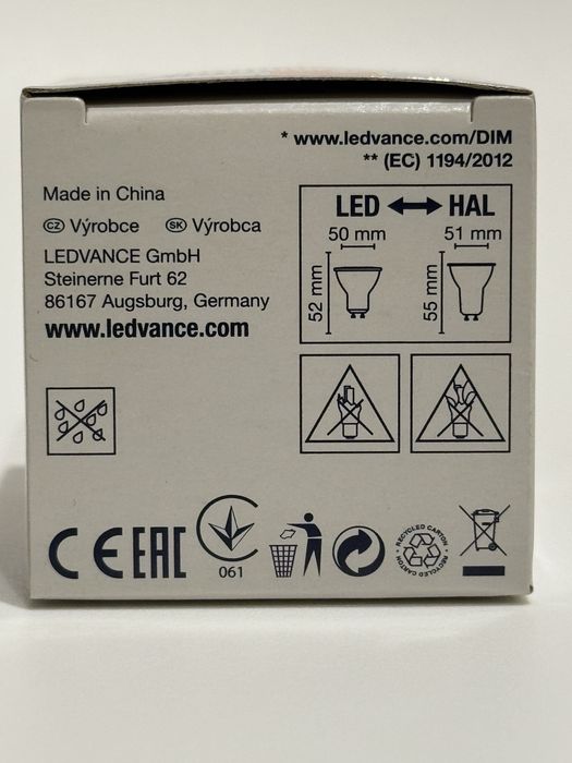 Lâmpada(s) Osram GU10 Led Dimmable NOVA(S)