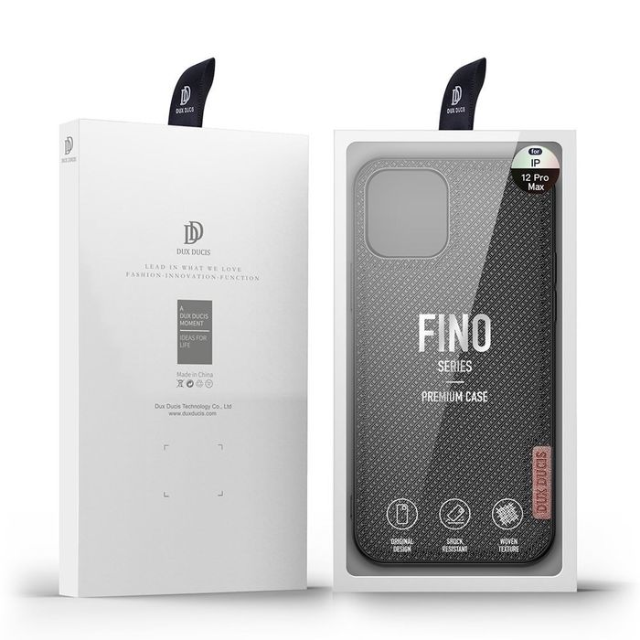 Etui Fino Dux Ducis Nylonowe Pokrycie Do Iphone 12 Pro Max Czarny