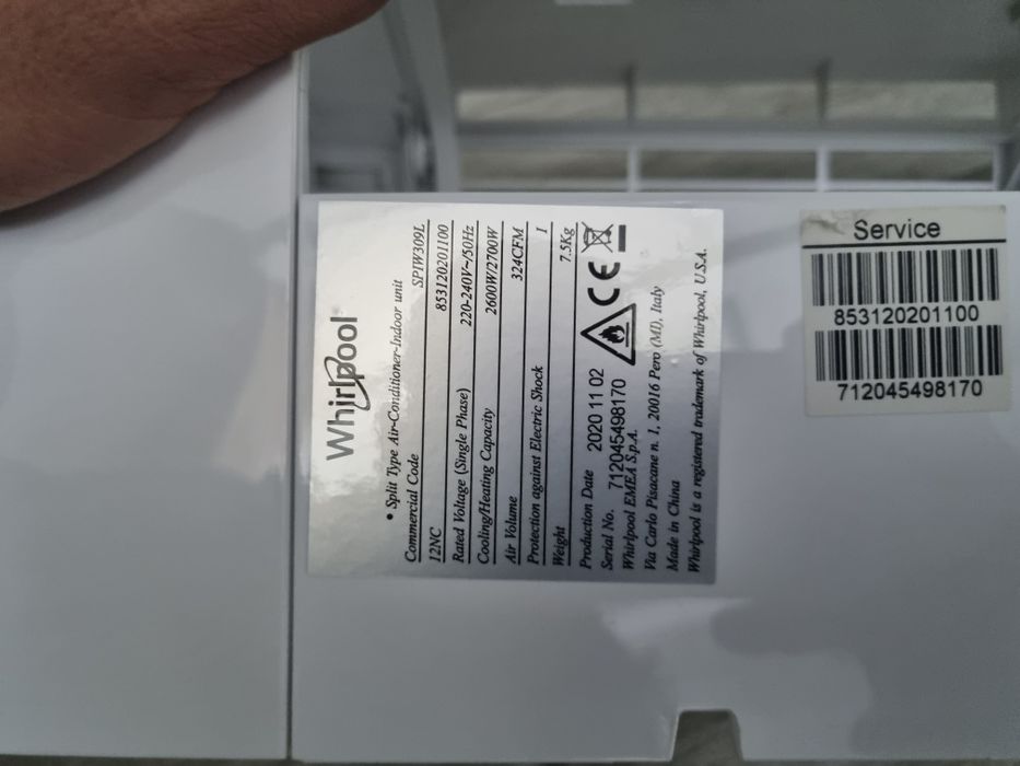 Ar condicionado whirlpool 9.000 btus