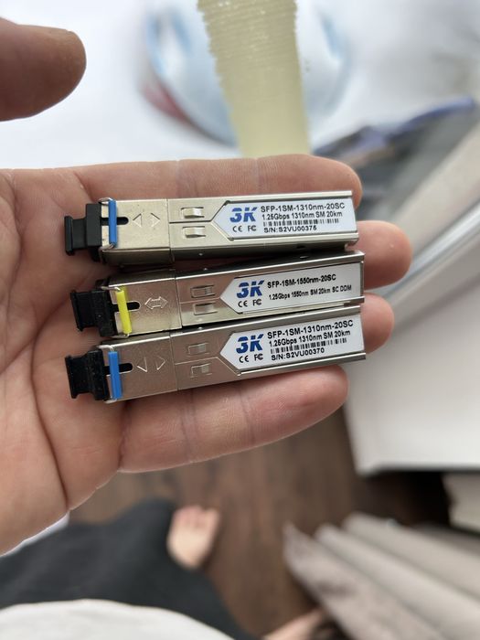 SFP модулі 3K 1.25Gbps 20км WDM SC (1310/1550nm) Нові!